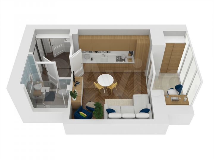 Квартира-студия, 22,9 м², 5/10 эт.