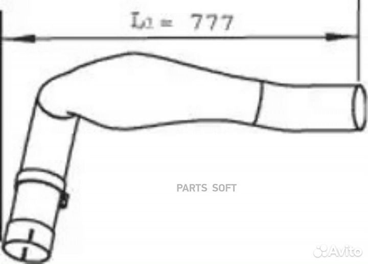 Dinex 48121 Труба выхлопная MAN TGA/TGS