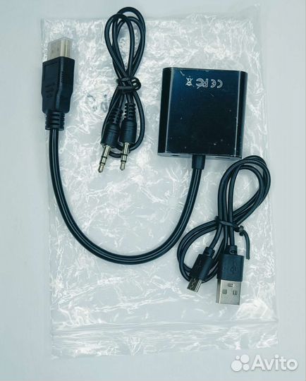 Переходник hdmi (M) -VGA(F) / USB (W)