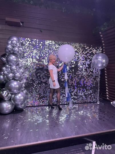 Фотозона на выпускной серебро