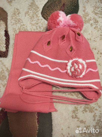 Комплект шапка, шарф