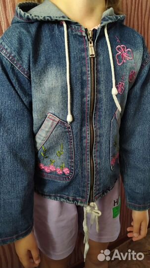 Джинсовая куртка для девочки 3-5ода