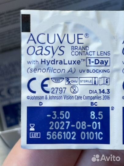 Линзы acuvue oasys