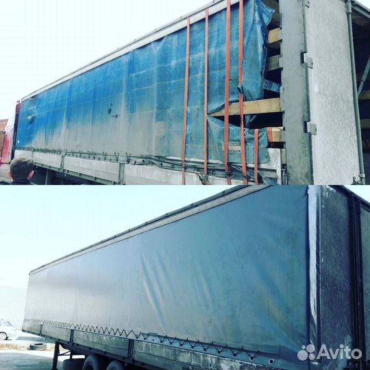 Тент сдвижной крыши полуприцепа