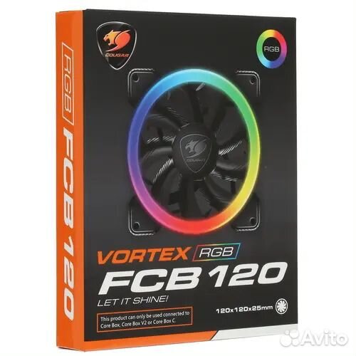 Вентилятор Cougar vortex RGB FCB CF-V12FB-RGB