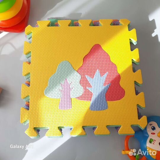 Мягкий коврик пазл детские игрушки