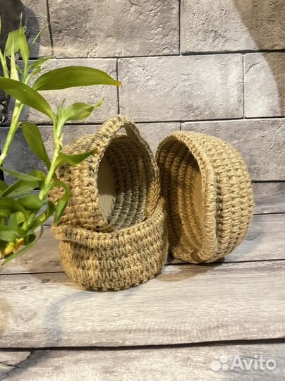 Корзинка из джута