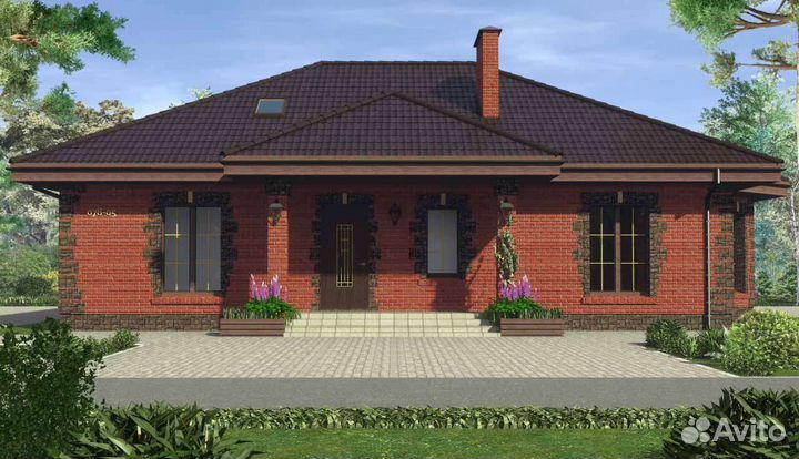 Дом под ключ 120м² на участке 6сот