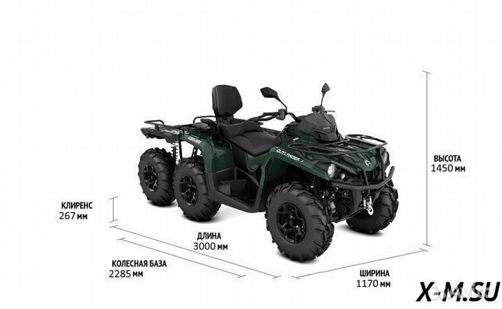 Квадроцикл BRP CAN-AM outlander MAX 6X6 XU+ 450 T
