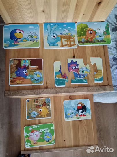 Пазлы деревянные и картонные
