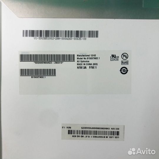 Матрица B156XTN02.1 40 pin 15.6