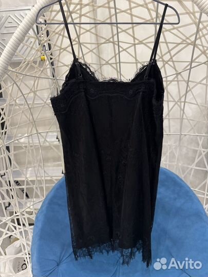 Вечернее платье 44 чёрное экокожа