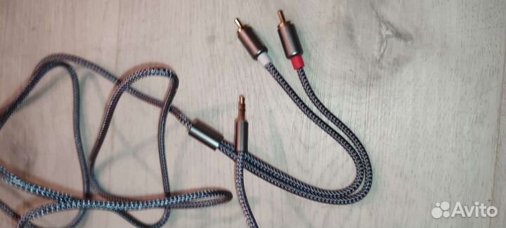 Аудиокабель экранированный jack 3.5 х 2 RCA