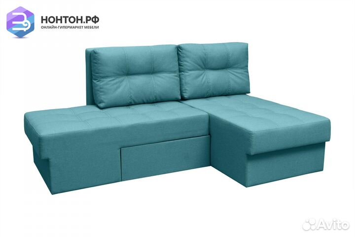 Диван еврокнижка Толедо бирюзовый