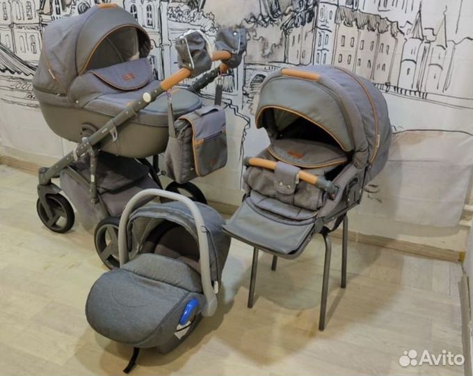 Коляска 3 в 1 бу