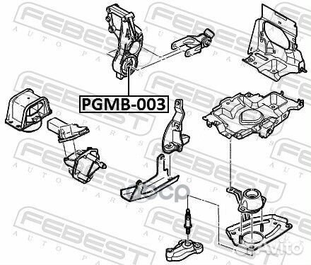 Сайлентблок правой подушки двигателя pgmb003 Fe