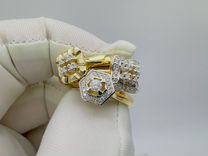 Золотые помолвочные кольца с бриллиантами