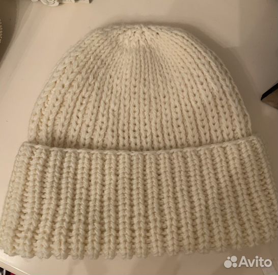 Шапка и косынка вязаная шерсть мериноса