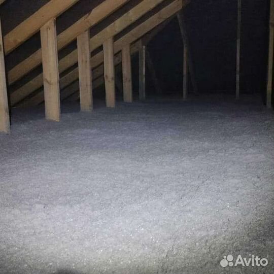 Утепление крыш эковатой