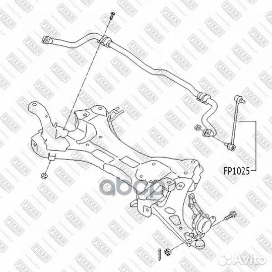Тяга стабилизатора передняя левая/правая FP1025