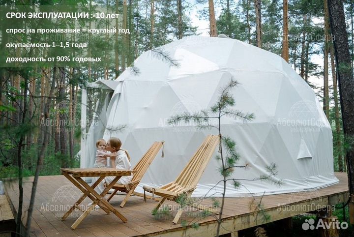 Зимний геокупол D7 утепленный шатер для глэмпинга