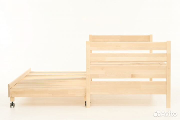Кровать детская с выкатным спальным местом массив