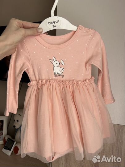 Платье боди для девочки 74