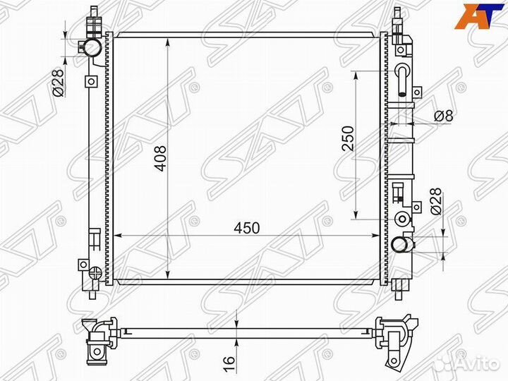Радиатор Nissan Micra 2010- NS0001K131 K13