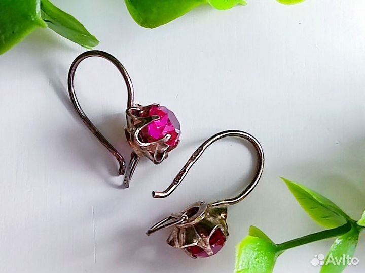Серьги серебро 875 проба СССР