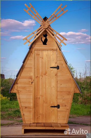 Дачный туалет деревянный GAR210