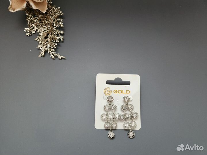 Серьги, браслет, колье, бижутерия