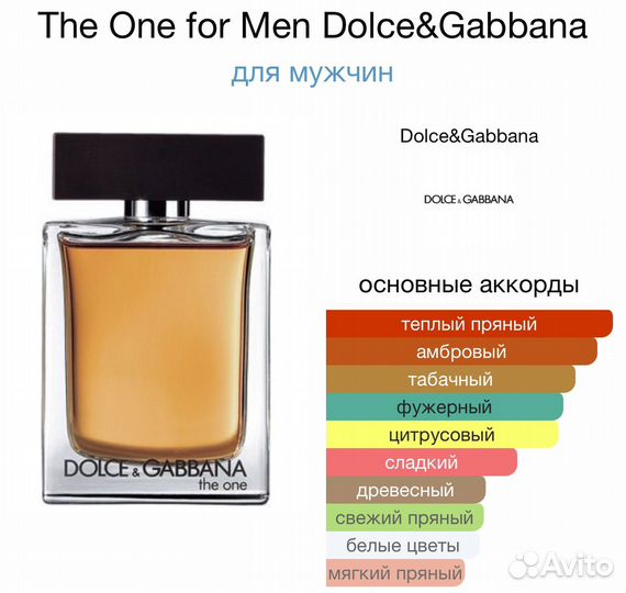 Туалетная вода The One for Men D&G 100ml