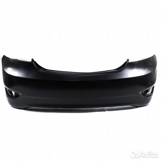 Задний бампер черный Solaris 1 дорест седан