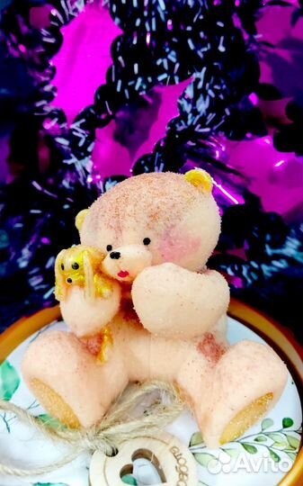 Мыло ручной работы мишка тедди