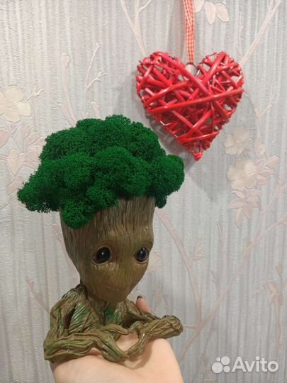 Грут со мхом. Декор. Подарок