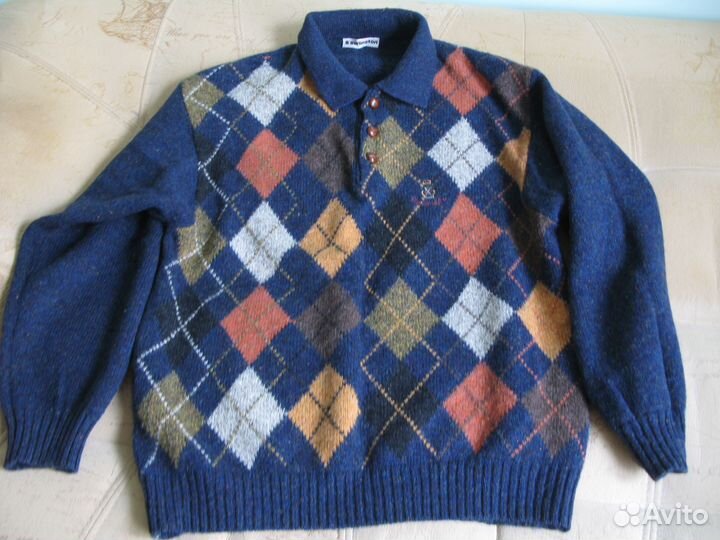 Новый мужской свитер Burlington, 100 % шерсть