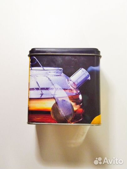 Банка для чая жестяная фигурная картон