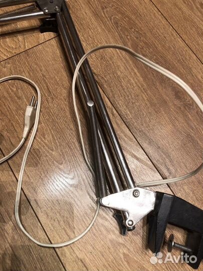 Лампа настольная СССР на струбцине