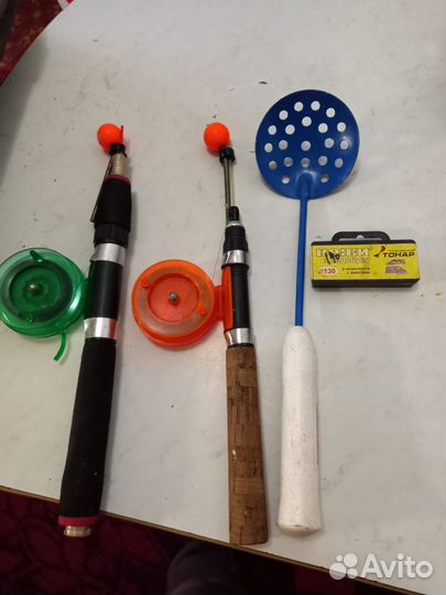 Ледобур для зимней рыбалки, удочки для з/р