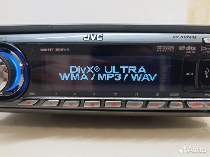 Процессорная магнитола JVC KD-DV7408 с Bluetooth