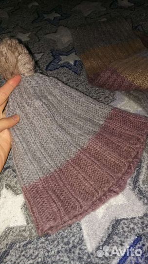 Шапка и шарф женский