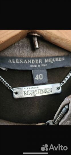 Кожаная куртка alexander mcqueen женская