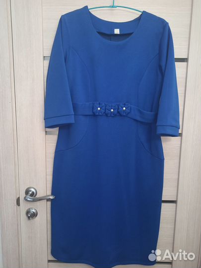 Платье синее 50р