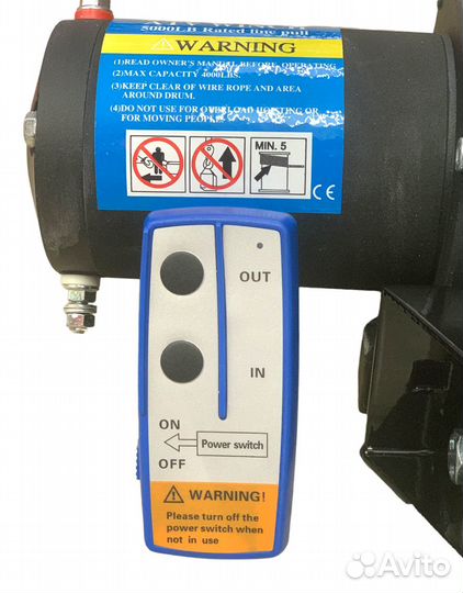 Лебедка Electric Winch 5000, 2600кг стальной трос