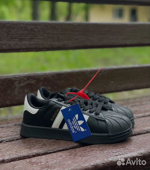 Кроссовки adidas superstar черные