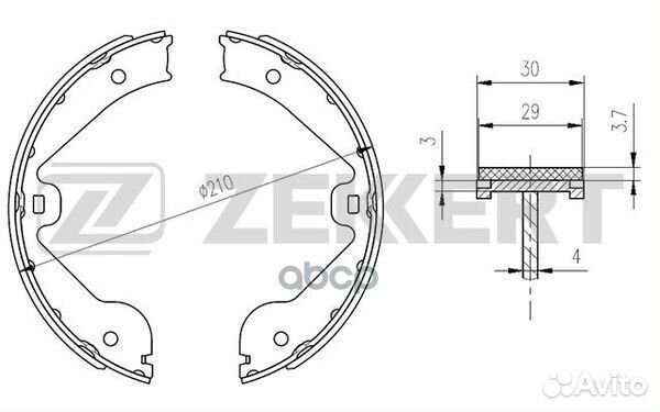Колодки торм. бараб. задн. Audi Q7 06- LR Rang