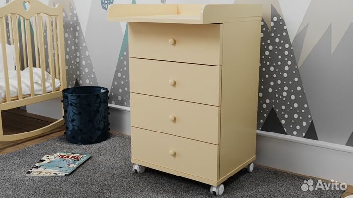 Комод пеленальный Инканто 60/4 слоновая кость