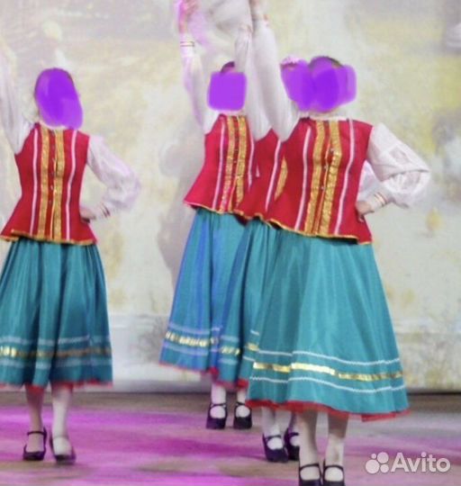 Казачий костюм женский танцевальный костюм