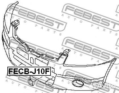Febest fecb-J10F Заглушка буксировочного крюка пер