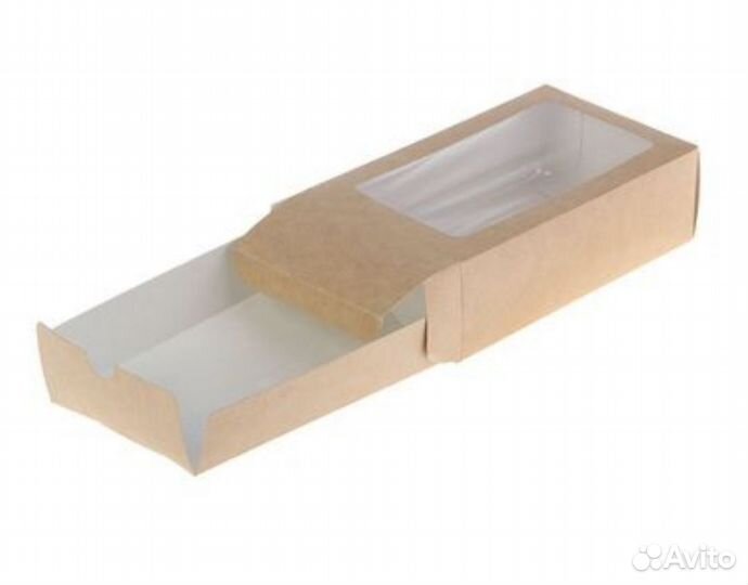 Коробка складная крафт для макарун